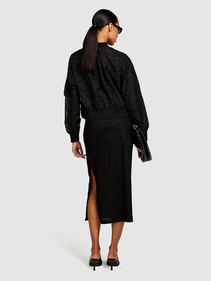 Pencil skirt - women's midi skirts - Black | Sisley image number 3